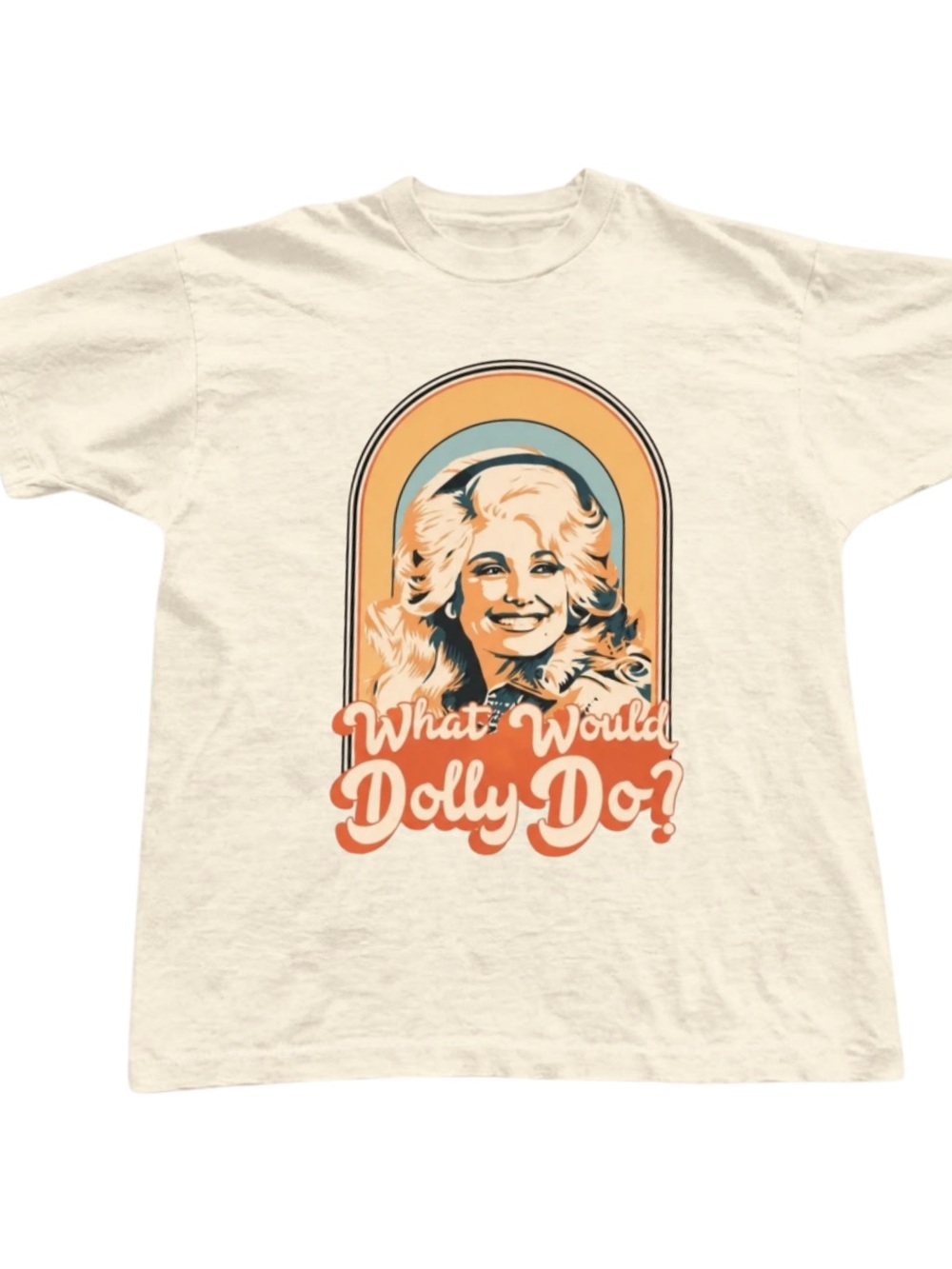 Gildan What Would Dolly Do? Graphic Tee - Cream